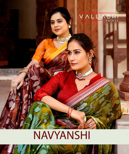 Navyanshi Vallabhi Prints Brasso Sarees Manufacturer Gujarat