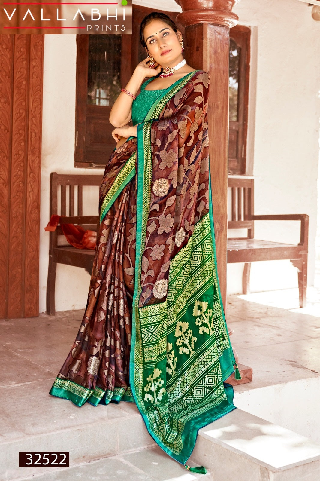 Navyanshi Vallabhi Prints Brasso Sarees Manufacturer Gujarat