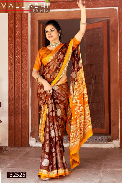 Navyanshi Vallabhi Prints Brasso Sarees Manufacturer Gujarat