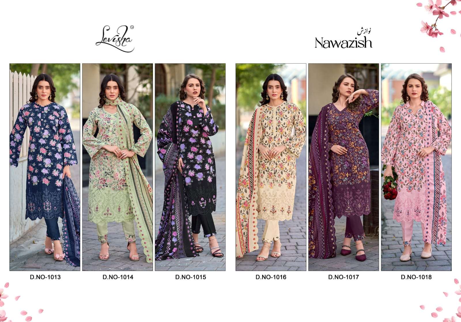 Nawazish Levisha Lawn Cotton Karachi Salwar Suits Manufacturer