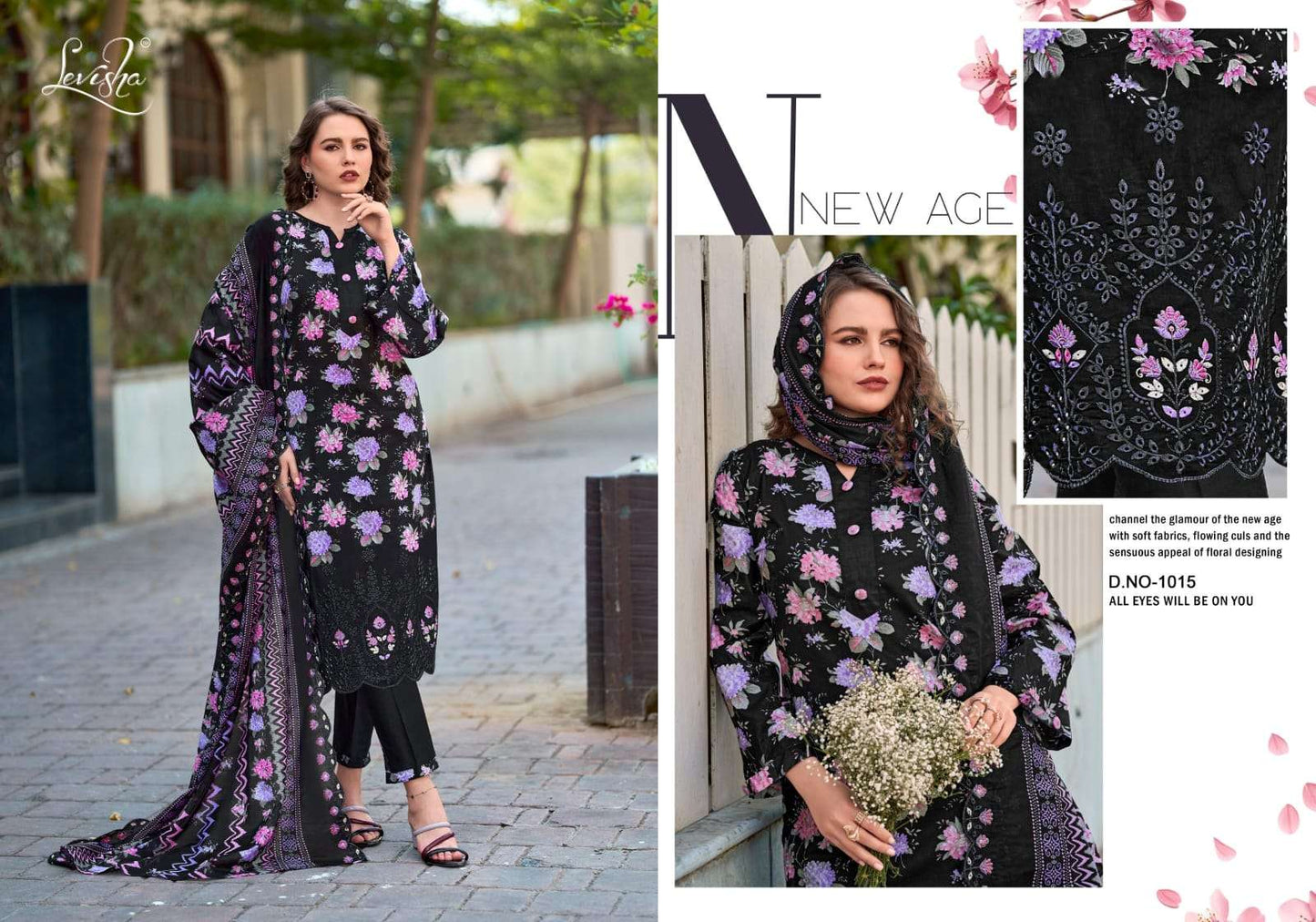 Nawazish Levisha Lawn Cotton Karachi Salwar Suits Manufacturer