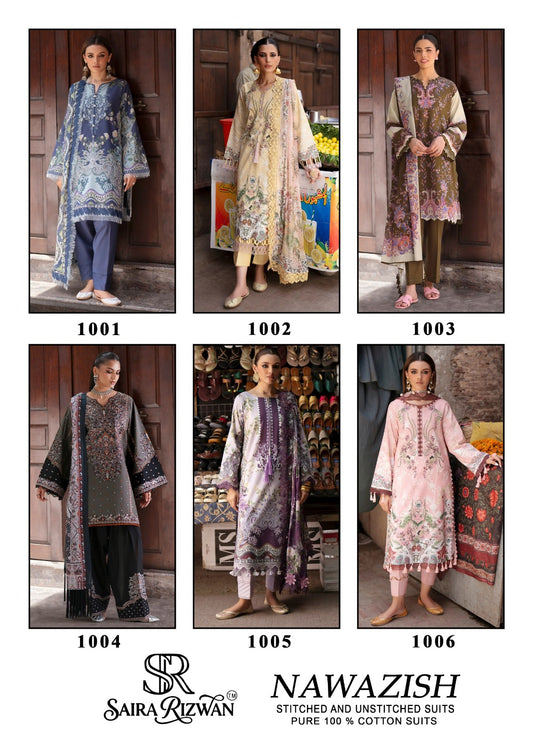 Nawazish Saira Rizwan Cotton Karachi Salwar Suits Wholesaler Gujarat