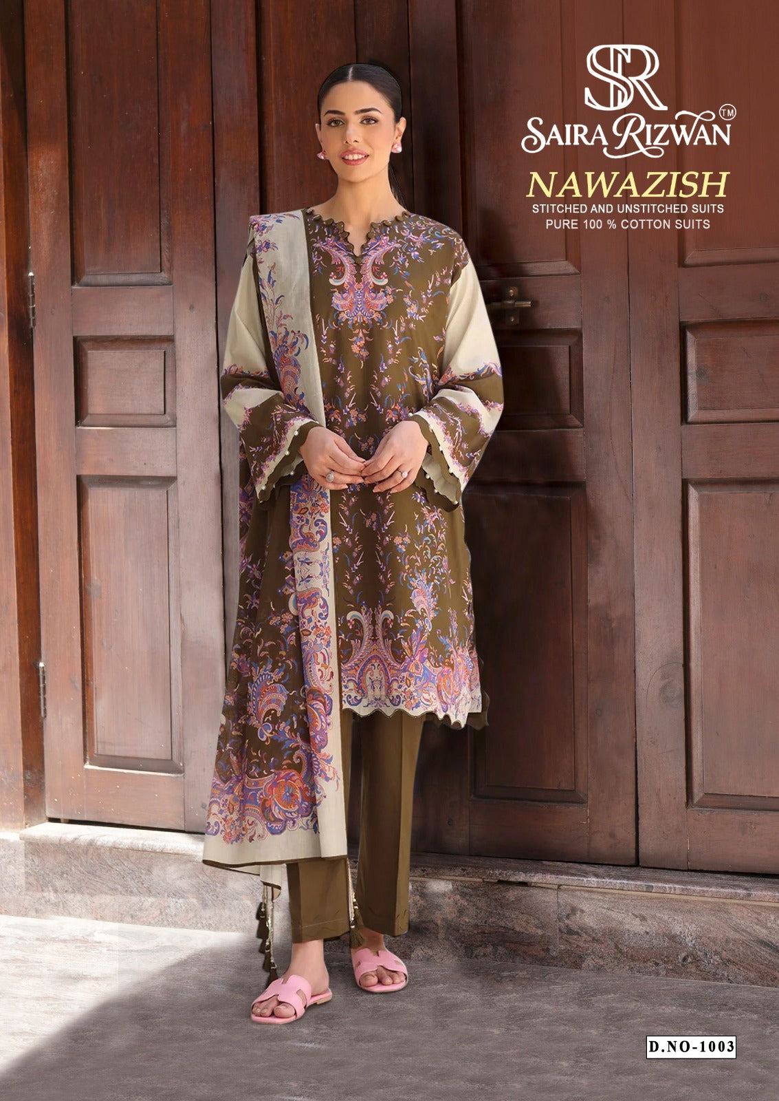 Nawazish Saira Rizwan Cotton Karachi Salwar Suits Wholesaler Gujarat