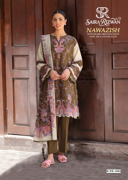 Nawazish Saira Rizwan Cotton Karachi Salwar Suits Wholesaler Gujarat