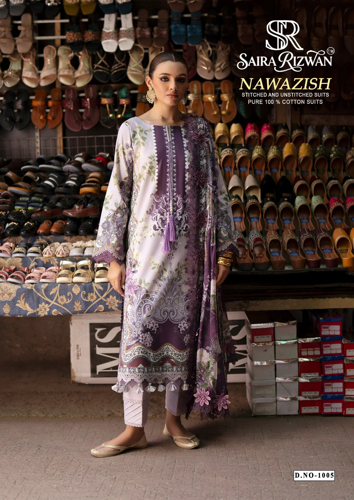 Nawazish Saira Rizwan Cotton Karachi Salwar Suits Wholesaler Gujarat