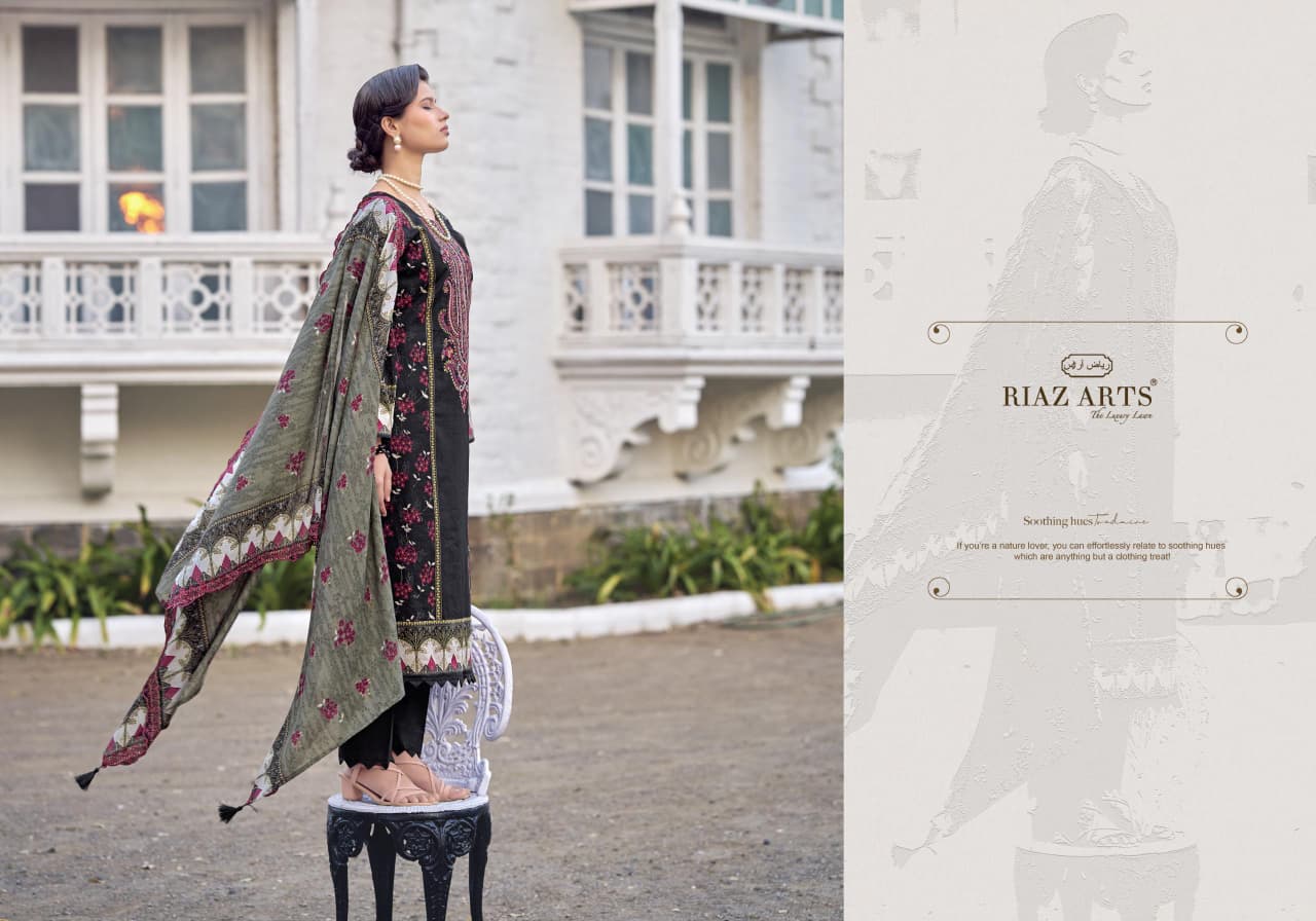 Nawazish Vol 2 0105 Riaz Art Lawn Karachi Salwar Suits Wholesaler India