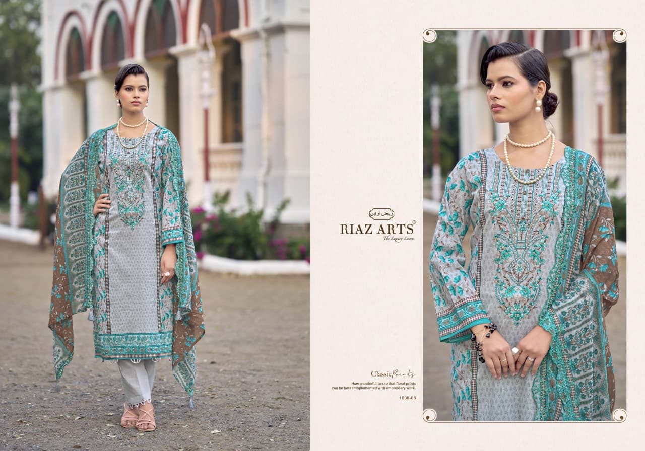 Nawazish Vol 2 0105 Riaz Art Lawn Karachi Salwar Suits Wholesaler India