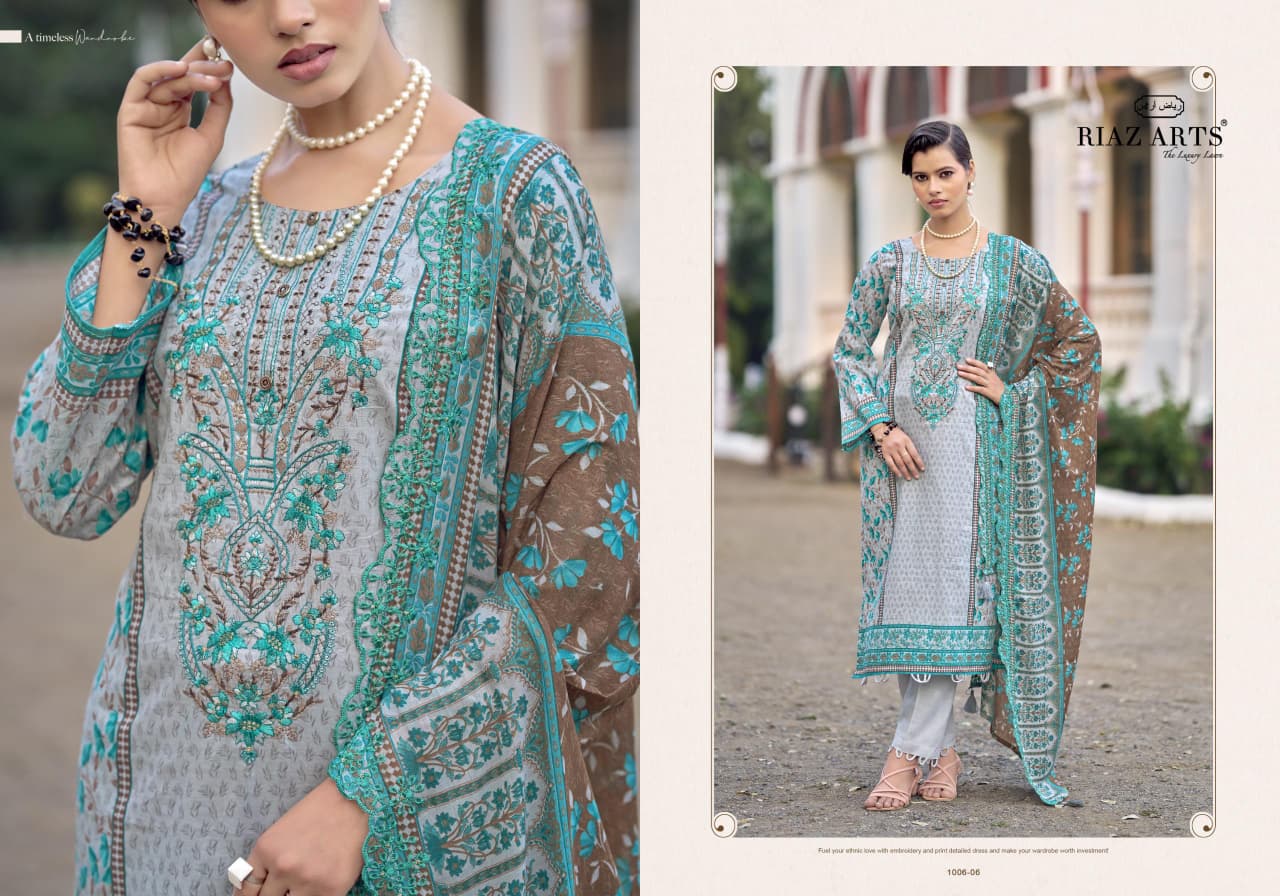 Nawazish Vol 2 0105 Riaz Art Lawn Karachi Salwar Suits Wholesaler India