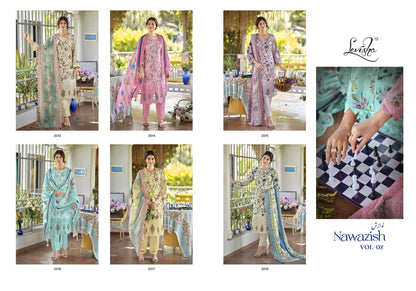 Nawazish Vol 2 Levisha Lawn Cotton Karachi Salwar Suits Wholesaler Gujarat