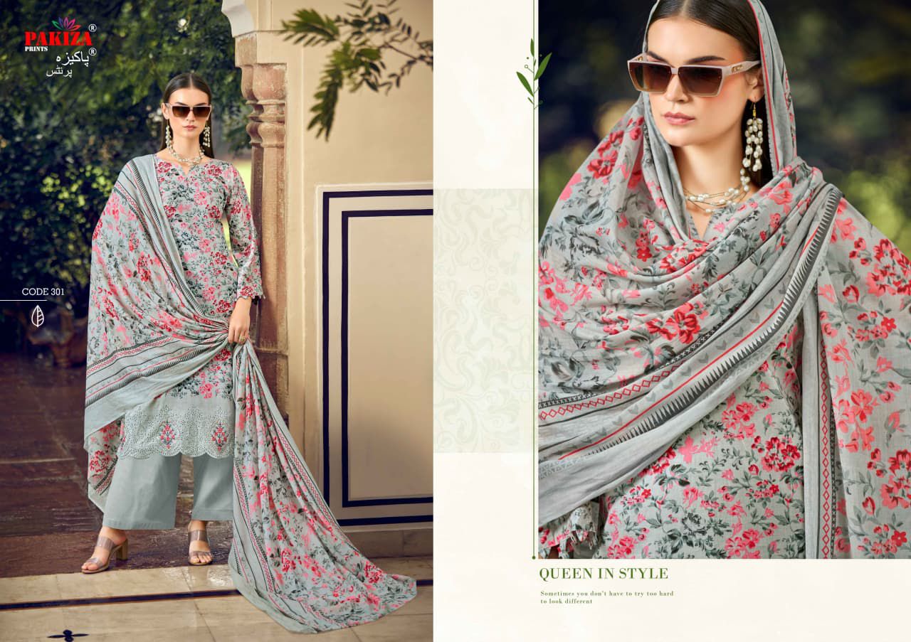 Nawazish Vol 3 Pakiza Prints Cotton Lawn Karachi Salwar Suits Exporter