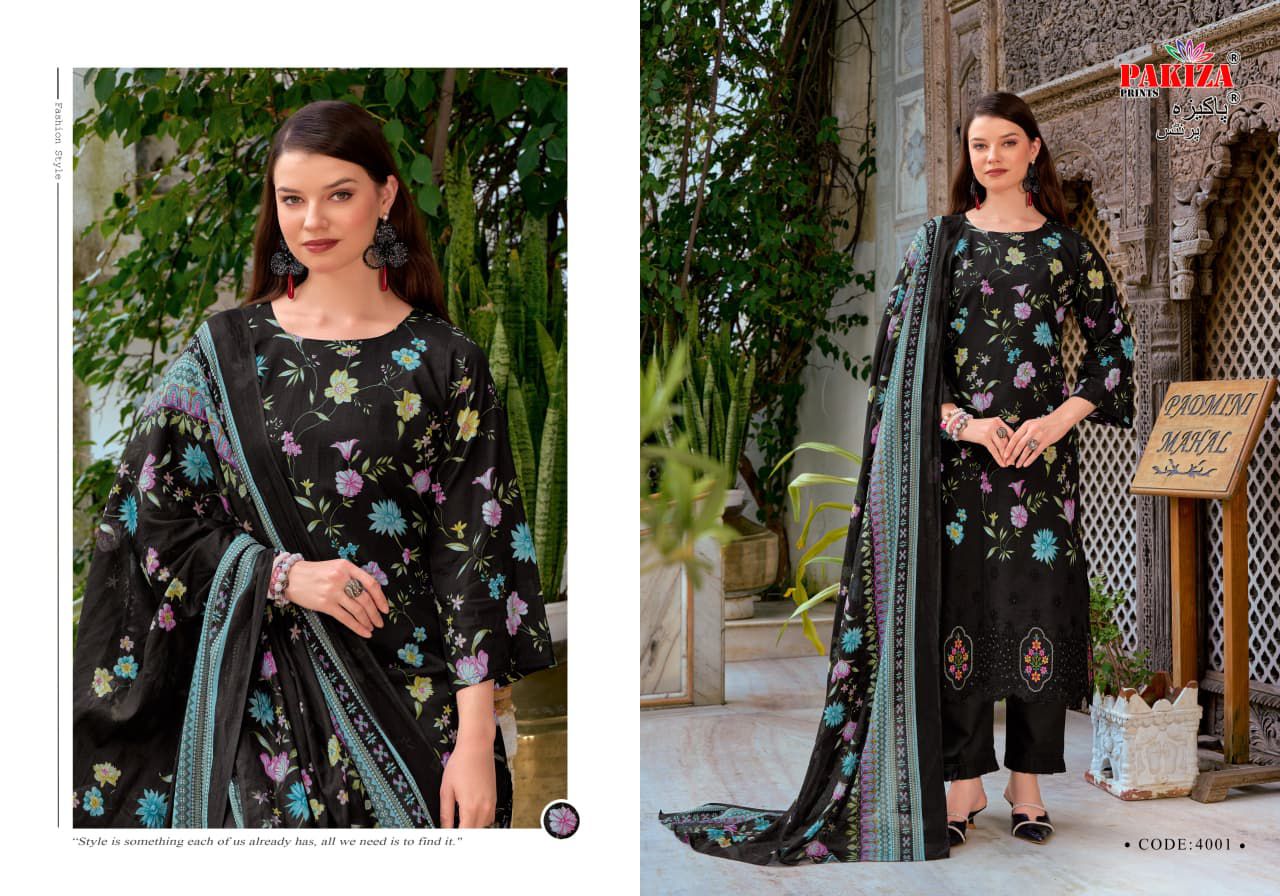 Nawazish Vol 4 Pakiza Prints Lawn Cotton Karachi Salwar Suits Exporter Gujarat