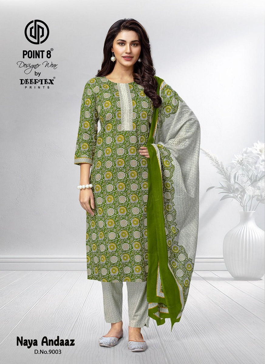 Naya Andaaz Vol 9 Deeptex Prints Readymade Cotton Pant Suits Exporter Ahmedabad