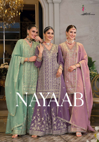 Nayaab Eba Lifestyle Shimmer Pakistani Readymade Suits Manufacturer Gujarat