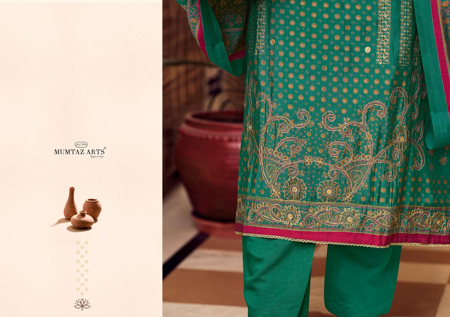 Nayaab Mannat Mumtaz Arts Viscose Muslin Karachi Salwar Suits Manufacturer