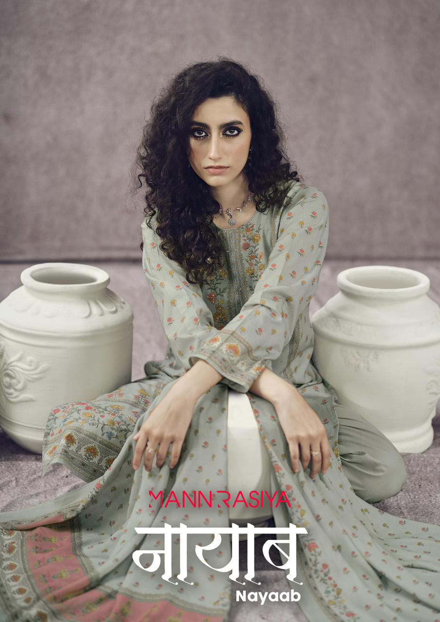 Nayaab Mannrasiya Cambric Cotton Pant Style Suits Wholesale