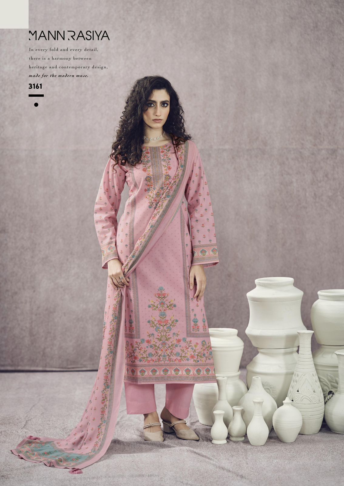 Nayaab Mannrasiya Cambric Cotton Pant Style Suits Wholesale