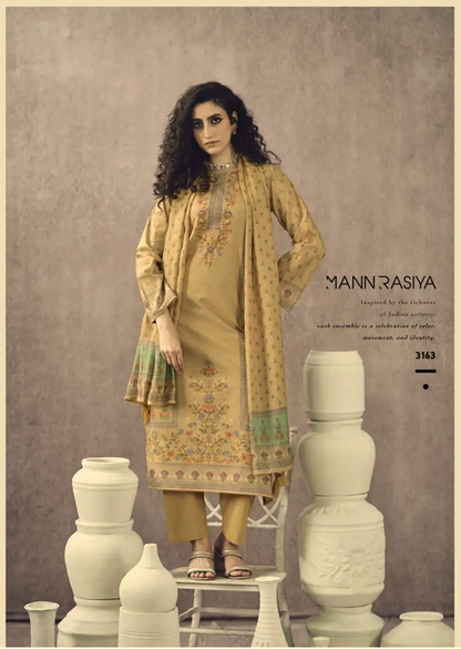 Nayaab Mannrasiya Cambric Cotton Pant Style Suits Wholesale