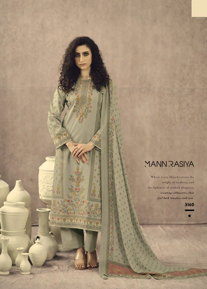Nayaab Mannrasiya Cambric Cotton Pant Style Suits Wholesale