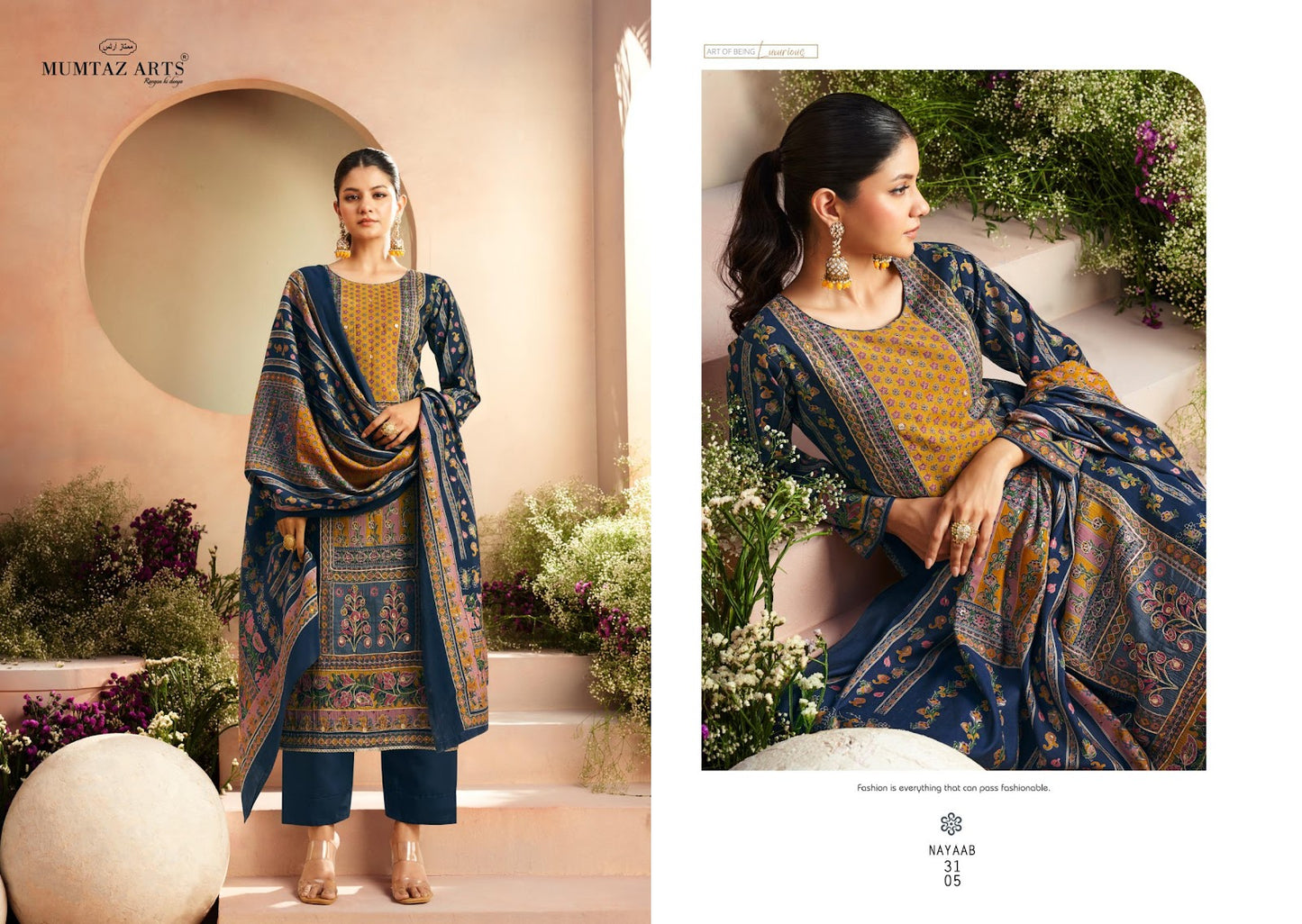 Nayaab Vol 4 Mumtaz Arts Viscose Muslin Karachi Salwar Suits Wholesaler Ahmedabad
