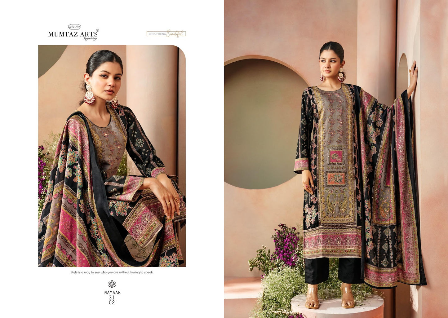 Nayaab Vol 4 Mumtaz Arts Viscose Muslin Karachi Salwar Suits Wholesaler Ahmedabad
