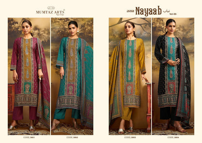 Nayaab Vol 5 Mumtaz Arts Pure Viscose Muslin Karachi Salwar Suits Supplier Ahmedabad