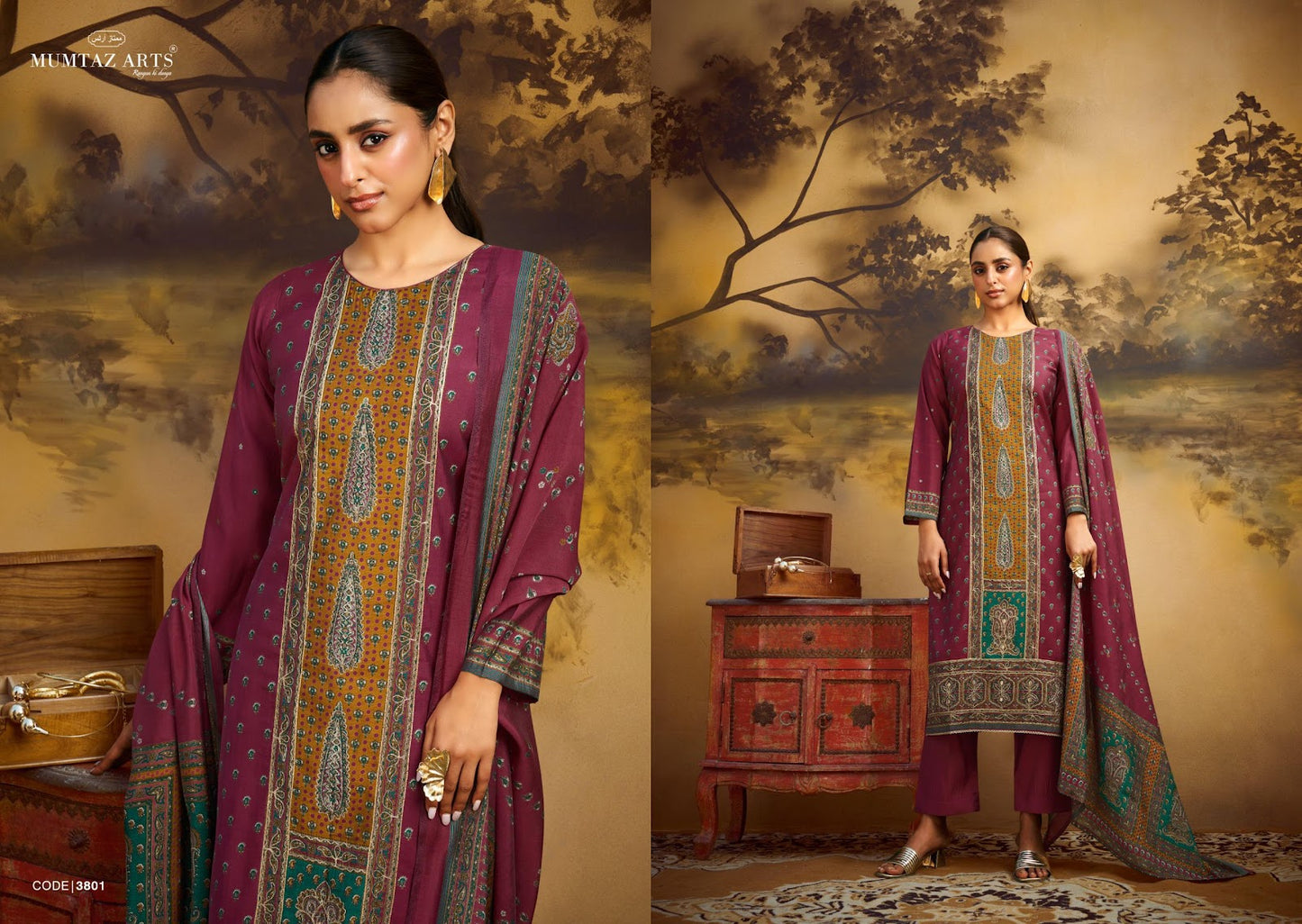 Nayaab Vol 5 Mumtaz Arts Pure Viscose Muslin Karachi Salwar Suits Supplier Ahmedabad