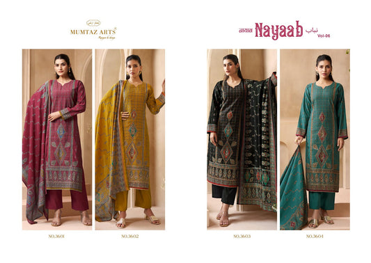 Nayaab Vol 6 Mumtaz Arts Viscose Muslin Karachi Salwar Suits Wholesale Price