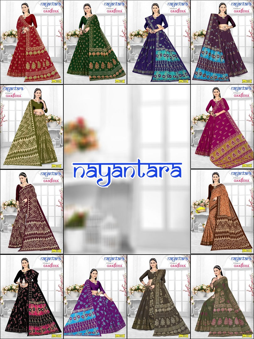 Nayantara Vol 3 Ganesha Cotton Sarees