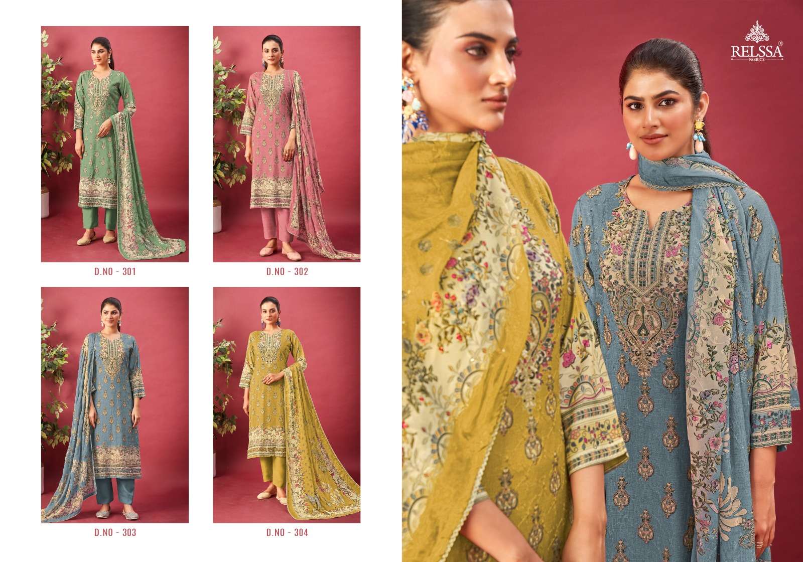 Nayantara Vol 3 Relssa Fabrics Pant Style Suits Wholesale Price