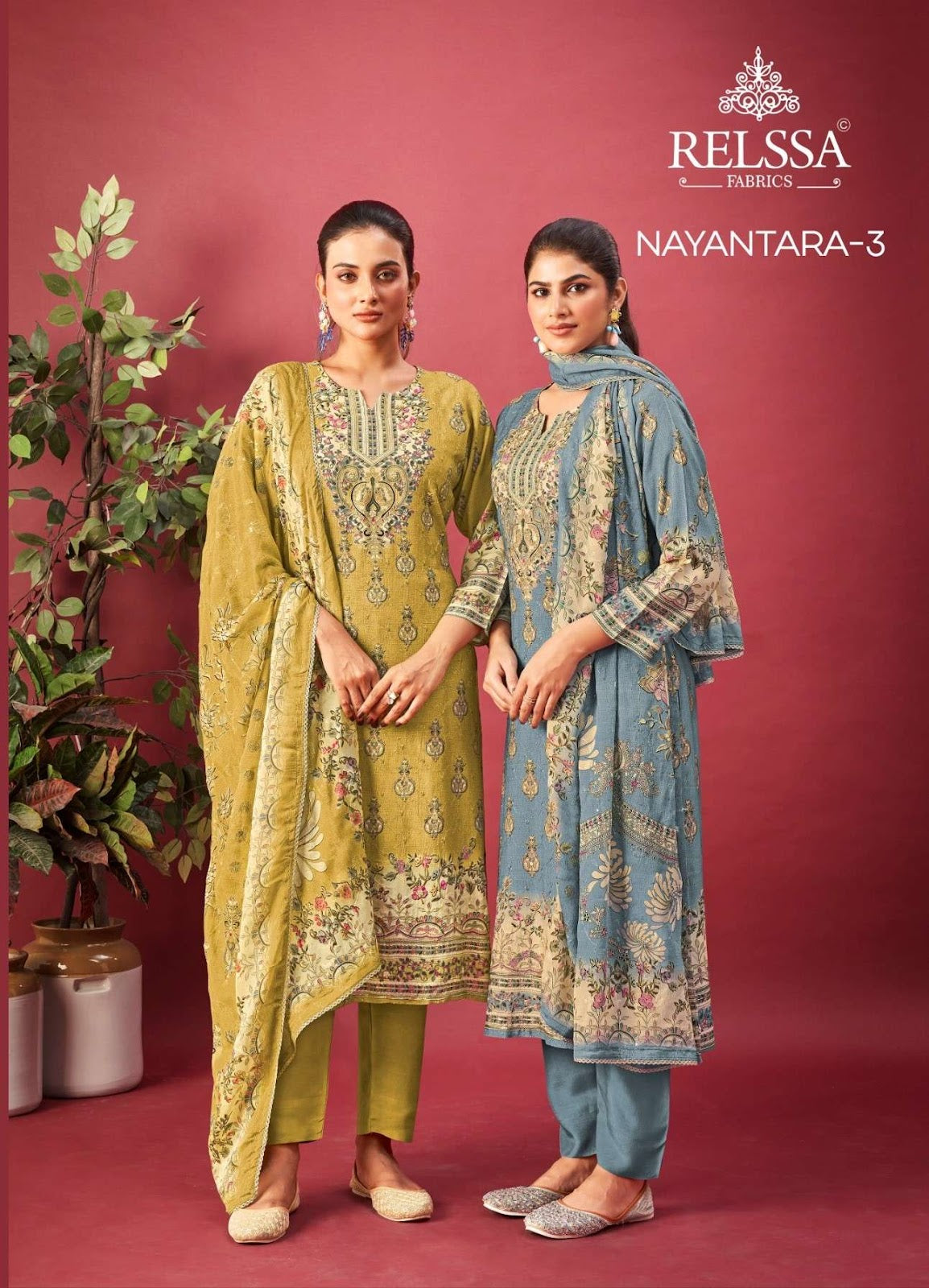 Nayantara Vol 3 Relssa Fabrics Pant Style Suits Wholesale Price