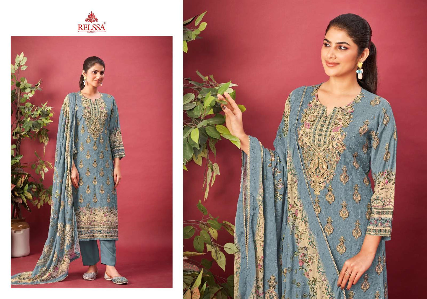 Nayantara Vol 3 Relssa Fabrics Pant Style Suits Wholesale Price