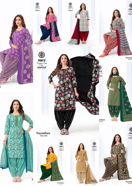 Nayanthara Vol 10 Deeptex Prints Readymade Cotton Patiyala Suits Supplier