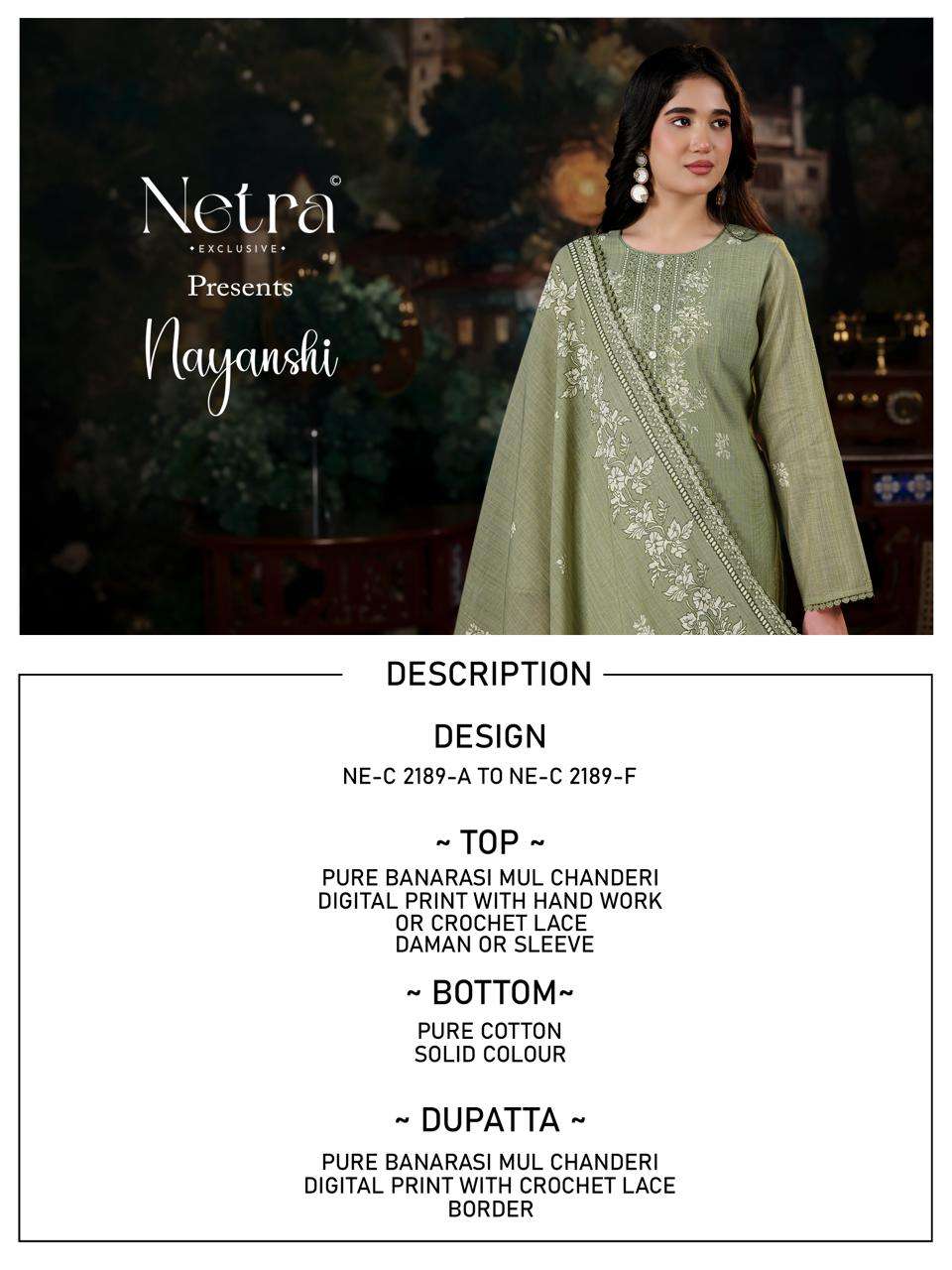 Nayashi Netra Banarasi Pant Style Suits Exporter