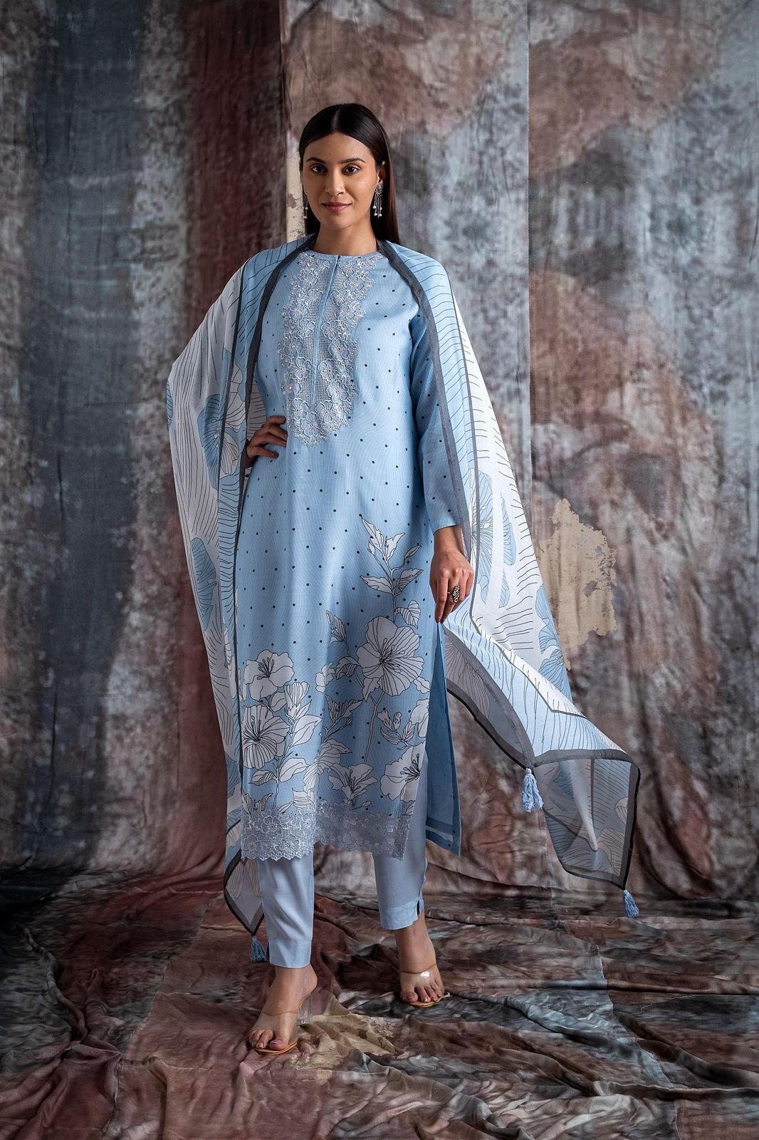 Nayel Naariti Pure Muslin Pant Style Suits Wholesaler Gujarat Kavya Style Plus