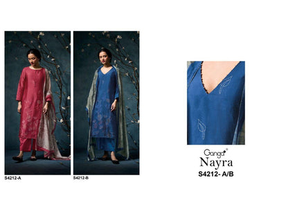 Nayra 4212 Ganga Pure Bemberg Plazzo Style Suits Exporter India
