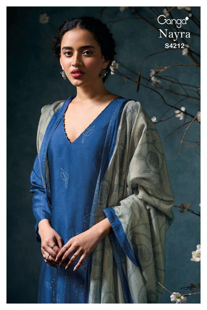 Nayra 4212 Ganga Pure Bemberg Plazzo Style Suits Exporter India
