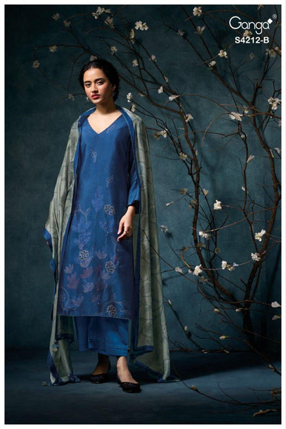 Nayra 4212 Ganga Pure Bemberg Plazzo Style Suits Exporter India