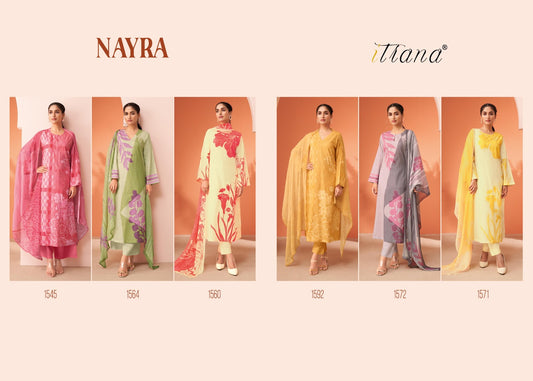 Nayra Itrana Cotton Lawn Pant Style Suits Wholesale Rate