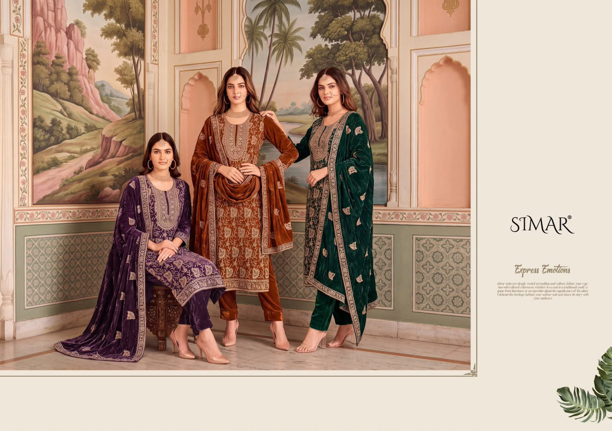 Nayra Simar Velvet Suits Supplier Ahmedabad