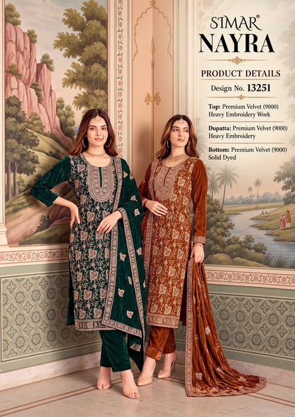 Nayra Simar Velvet Suits Supplier Ahmedabad