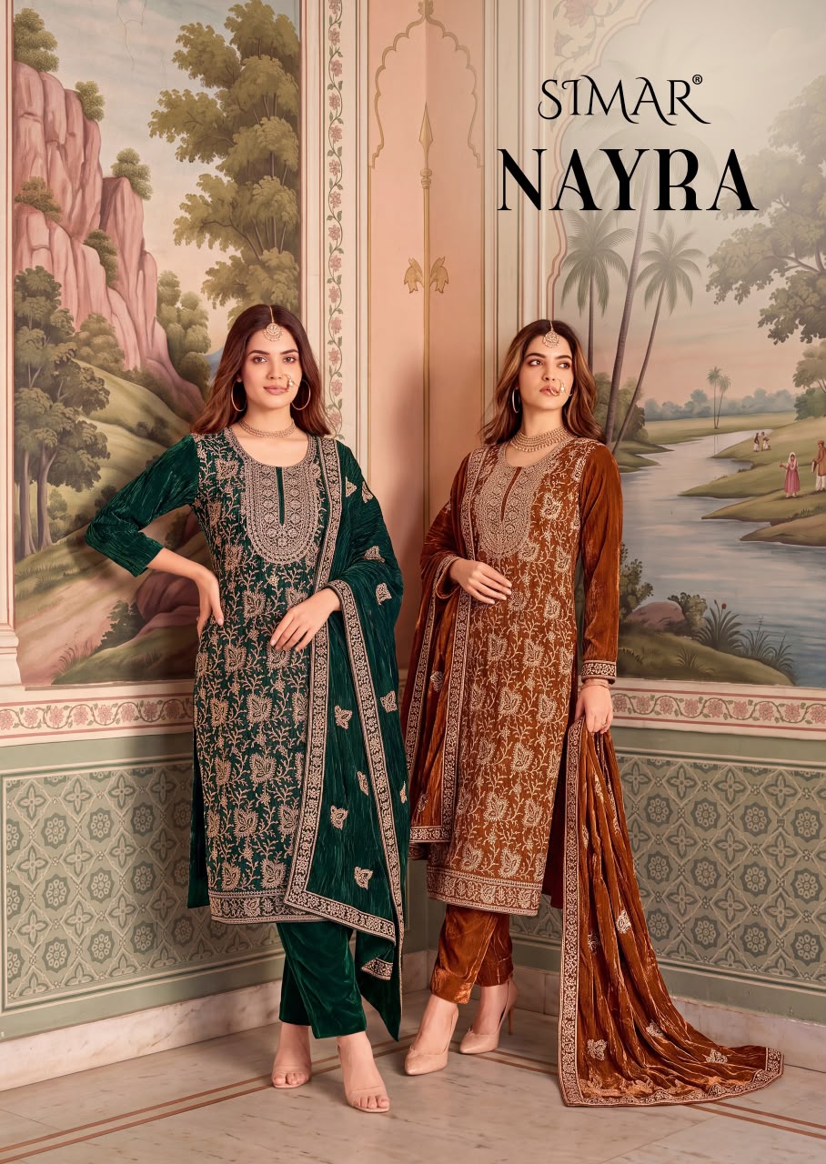 Nayra Simar Velvet Suits Supplier Ahmedabad