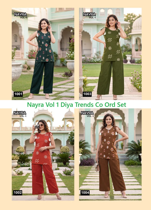 Nayra Vol 1 Diya Trends Dhabu Cotton Co Ord Set Manufacturer Ahmedabad