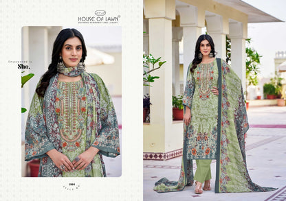 Nayra Vol 1 House Of Lawn Cotton Karachi Salwar Suits Exporter Ahmedabad