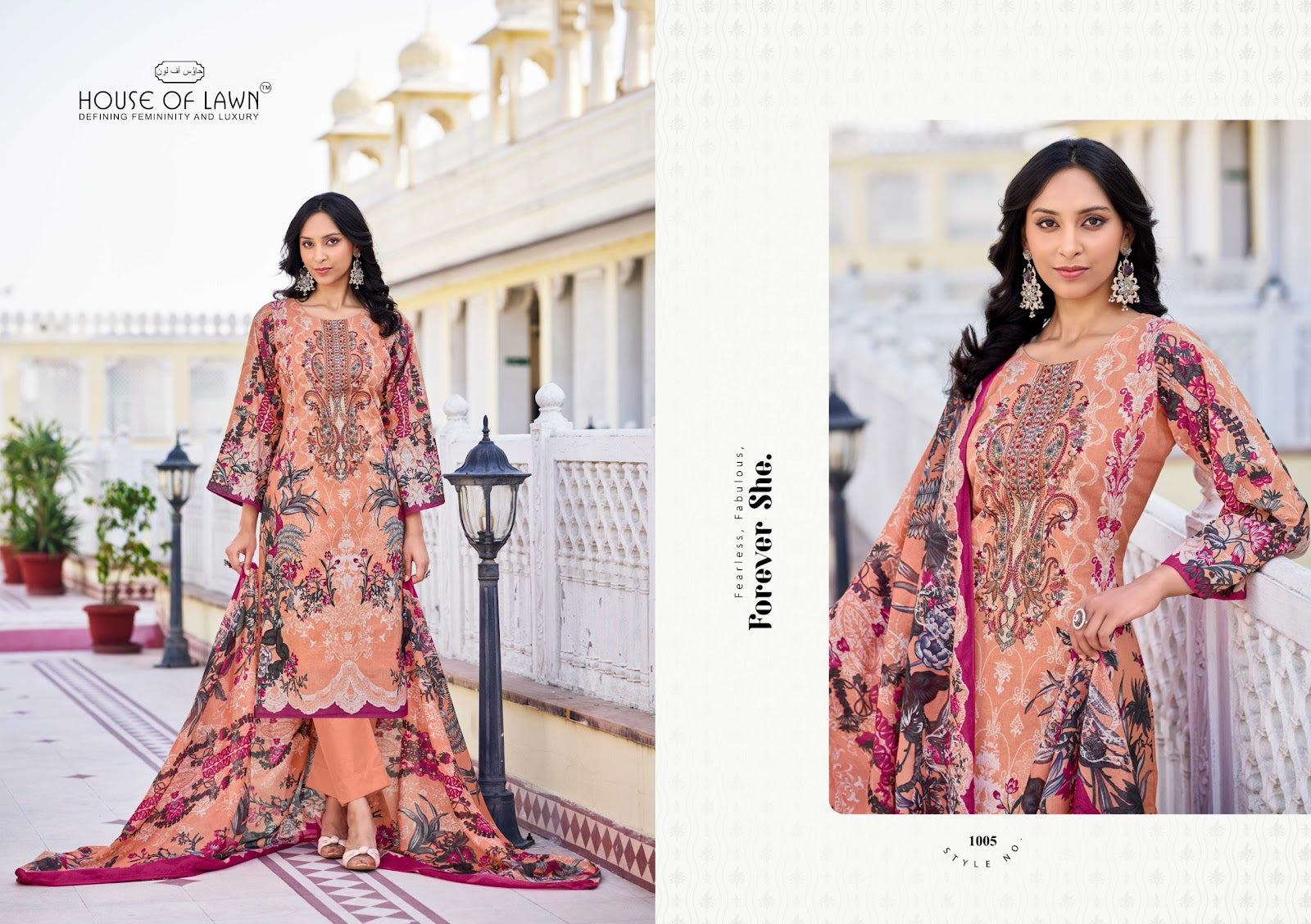 Nayra Vol 1 House Of Lawn Cotton Karachi Salwar Suits Exporter Ahmedabad