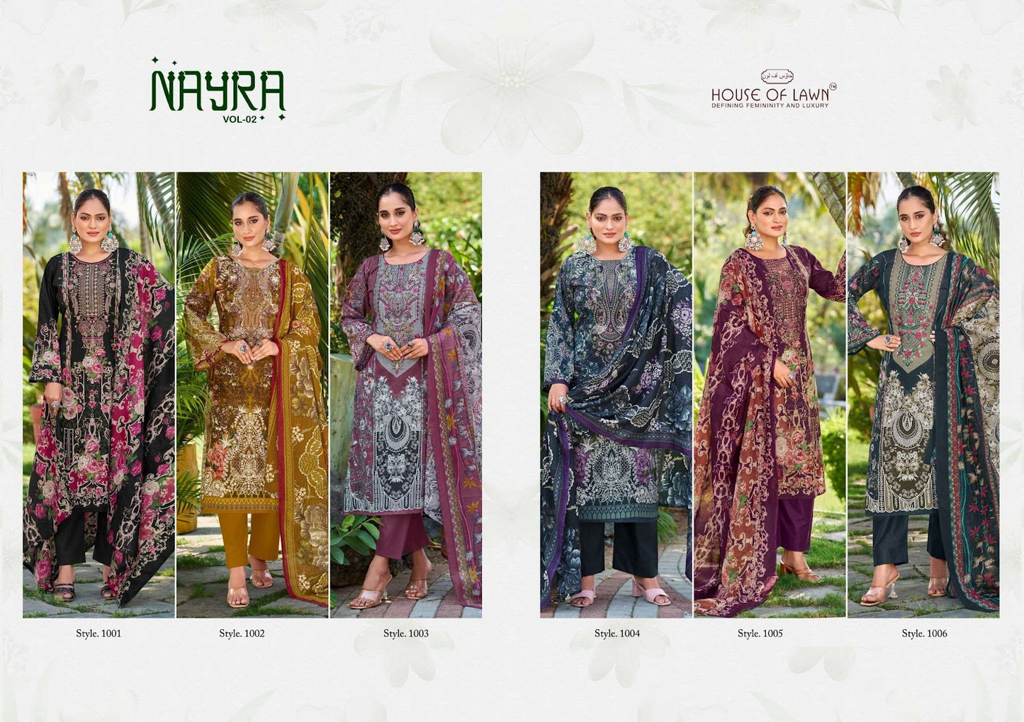 Nayra Vol 2 House Of Lawn Pure Cotton Karachi Salwar Suits Manufacturer Ahmedabad