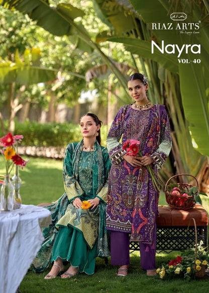 Nayra Vol 40 Riaz Art Cotton Karachi Salwar Suits Manufacturer Ahmedabad