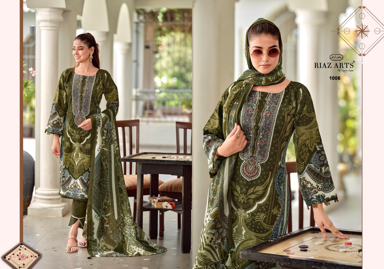 Nayra Vol 42 Riaz Art Cotton Karachi Salwar Suits Wholesale Price