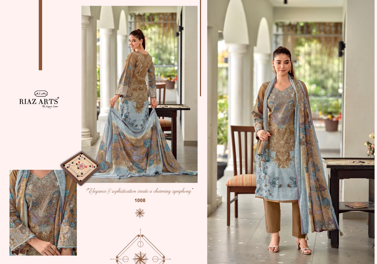 Nayra Vol 42 Riaz Art Cotton Karachi Salwar Suits Wholesale Price
