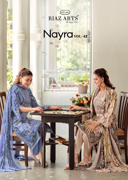 Nayra Vol 42 Riaz Art Cotton Karachi Salwar Suits Wholesale Price