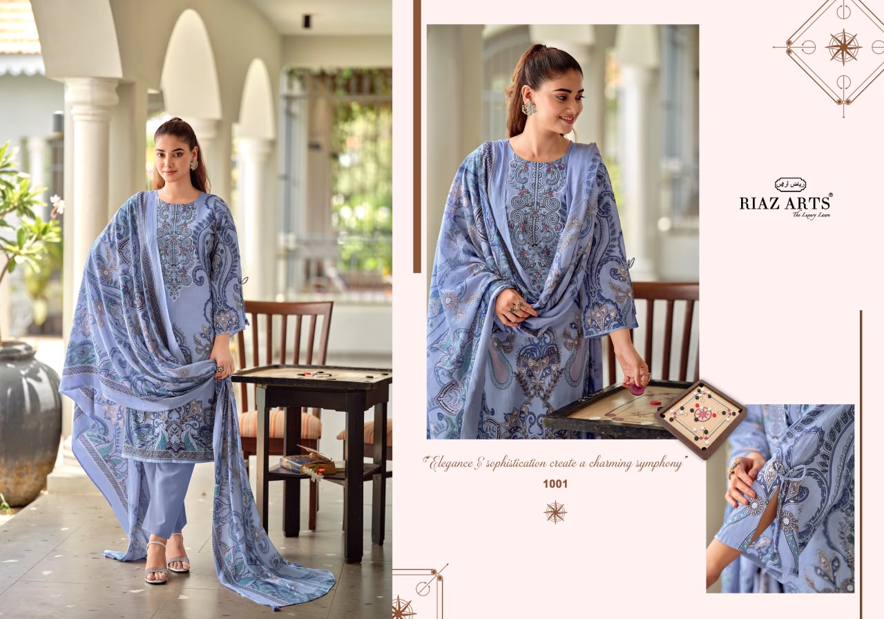 Nayra Vol 42 Riaz Art Cotton Karachi Salwar Suits Wholesale Price
